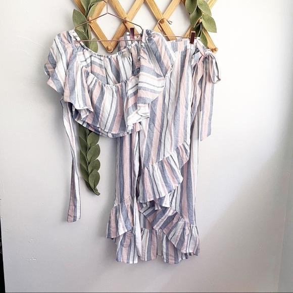 ASOS Woven Striped Ruffled 2pc Set - Picture 4 of 12